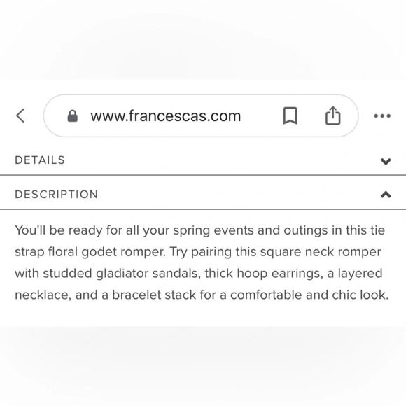 BLUE RAIN by FRANCESCA'S COLLECTIONS Amber Tie Strap Floral Godet Romper - Picture 11 of 11